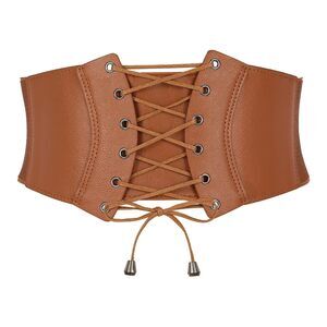Corset Belt For Women, Vintage Lace-up Waspie Elastic Cincher Waist Dresses🙂
